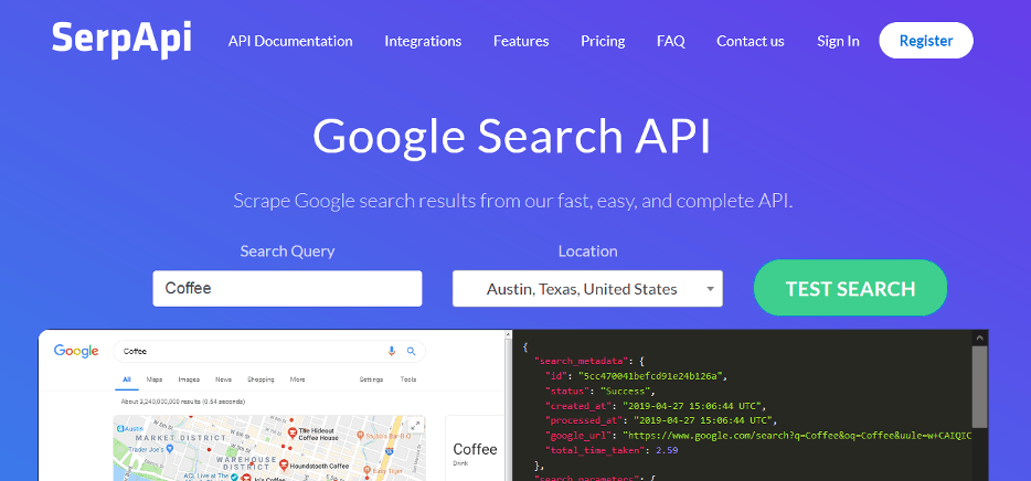 search result api