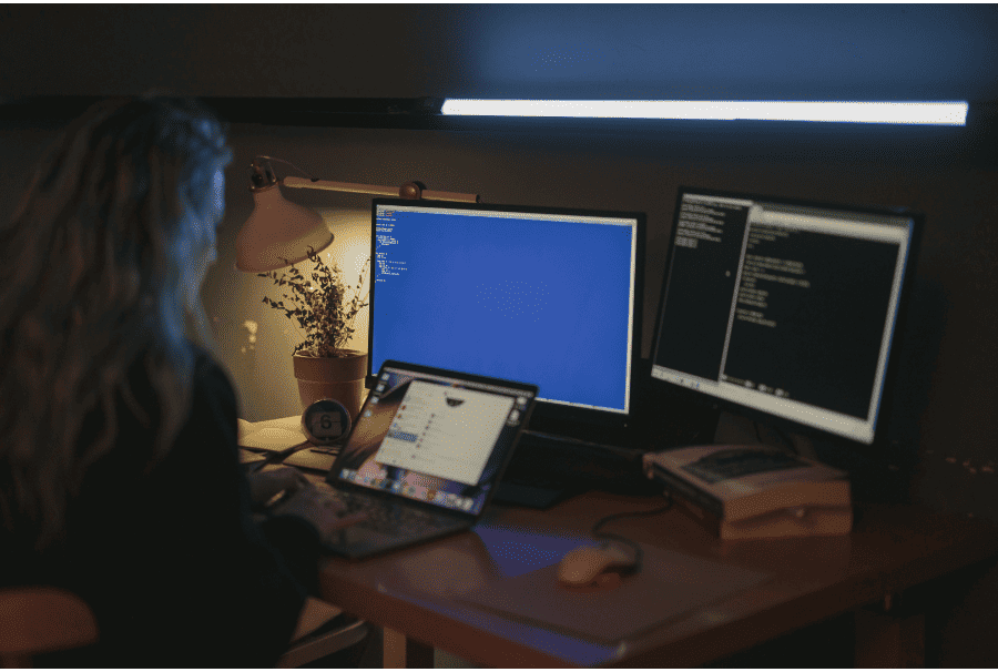 a developer is using a Google search API in his laptop
