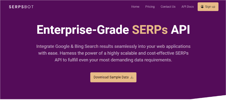 Serpsbot Google Search API