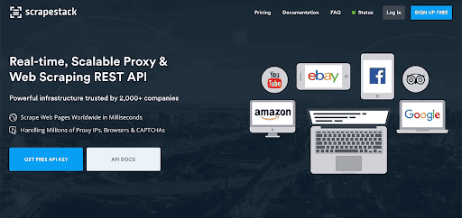 Scrapestack API screenshot